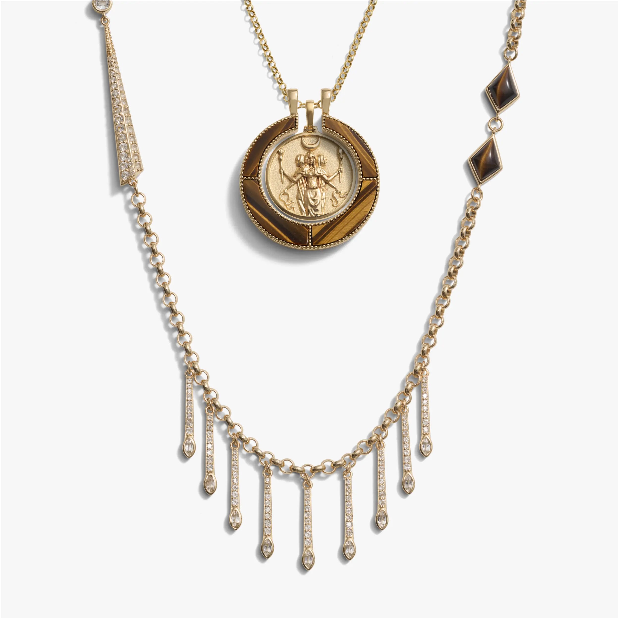 Awe Inspired Necklaces Hecate Boho Moon Necklace Set