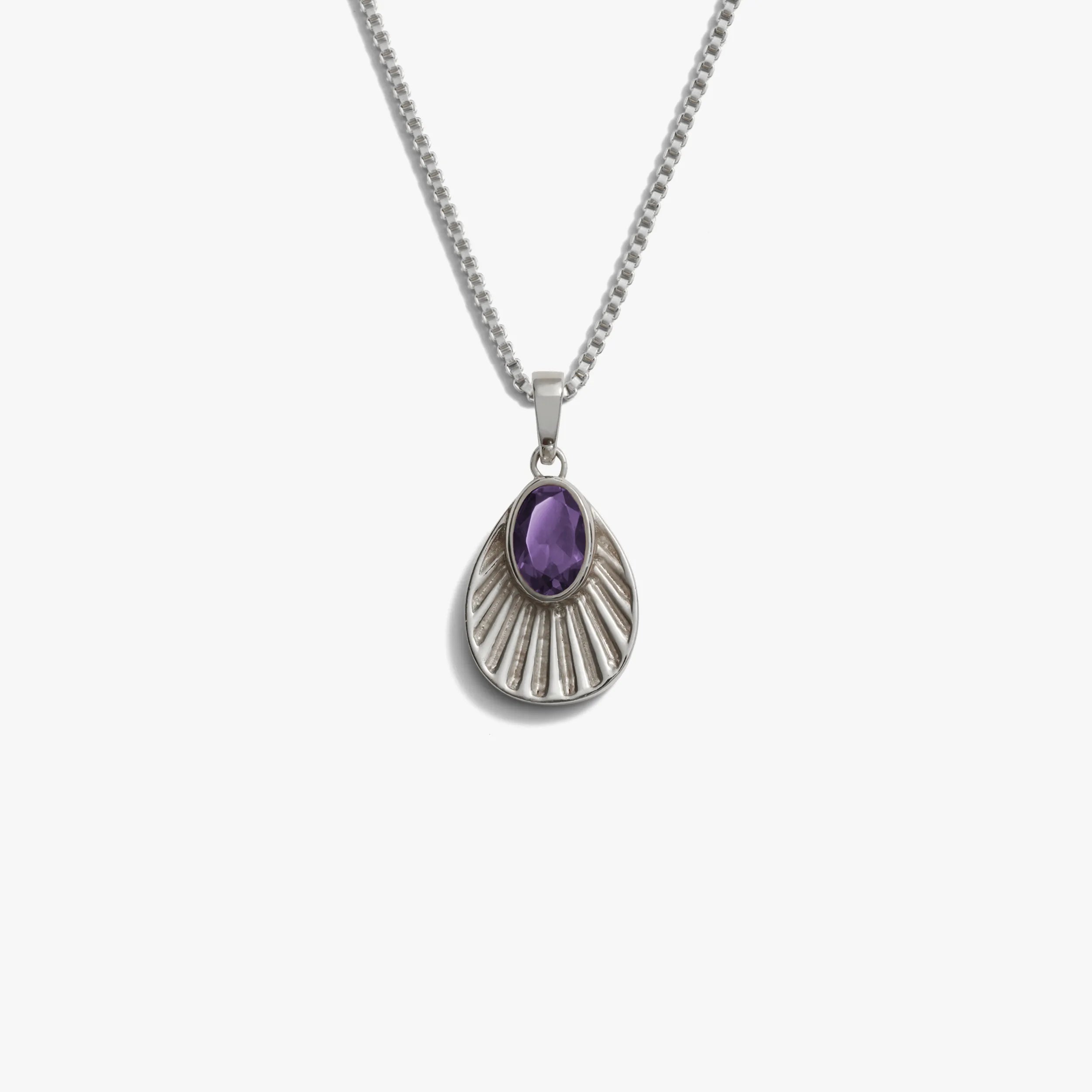 Awe Inspired Necklaces Sterling Silver / Violet Amethyst / 16"-18" Aura Necklace