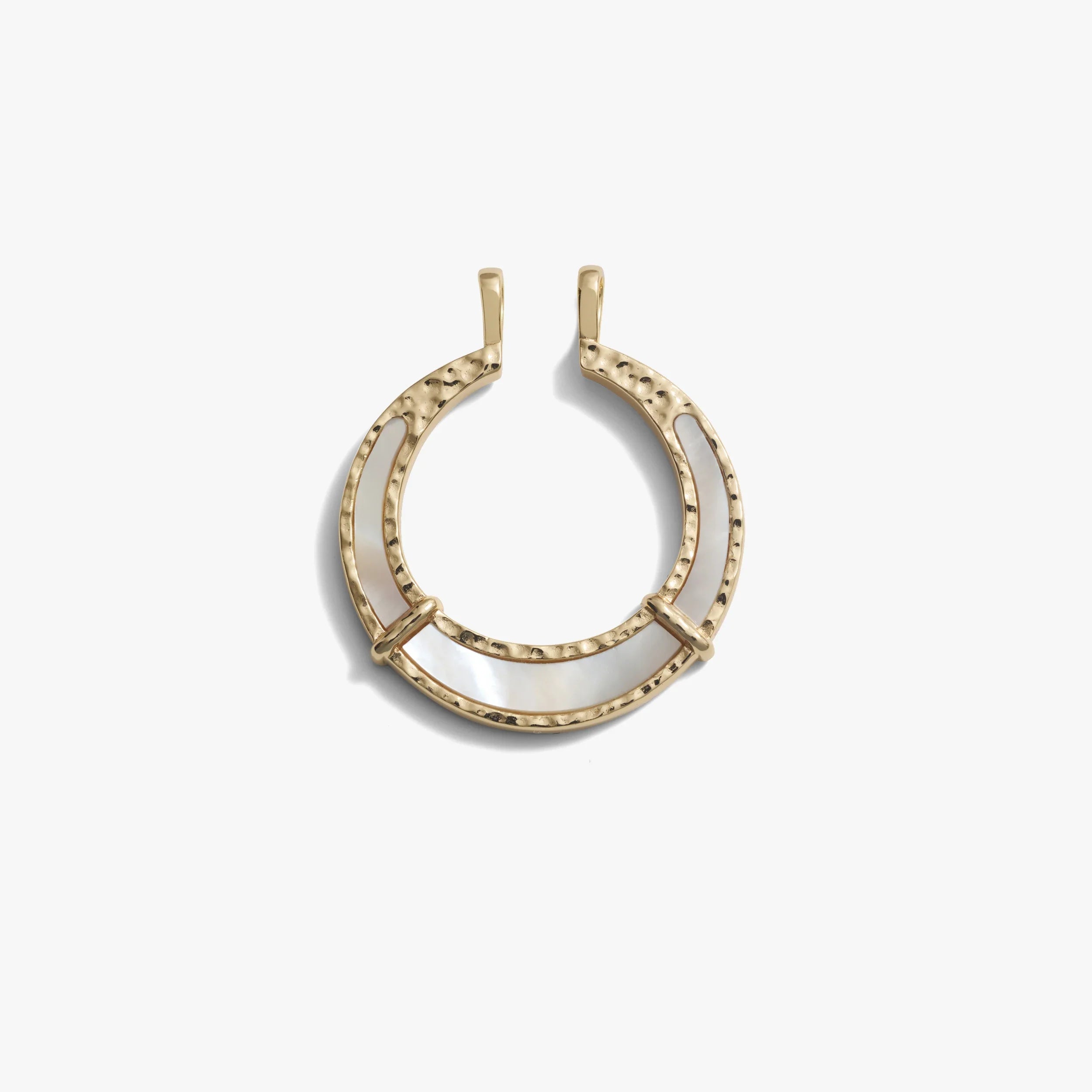 Awe Inspired Pendants 14K Yellow Gold Vermeil / Mother of Pearl Mother of Pearl Goddess Halo