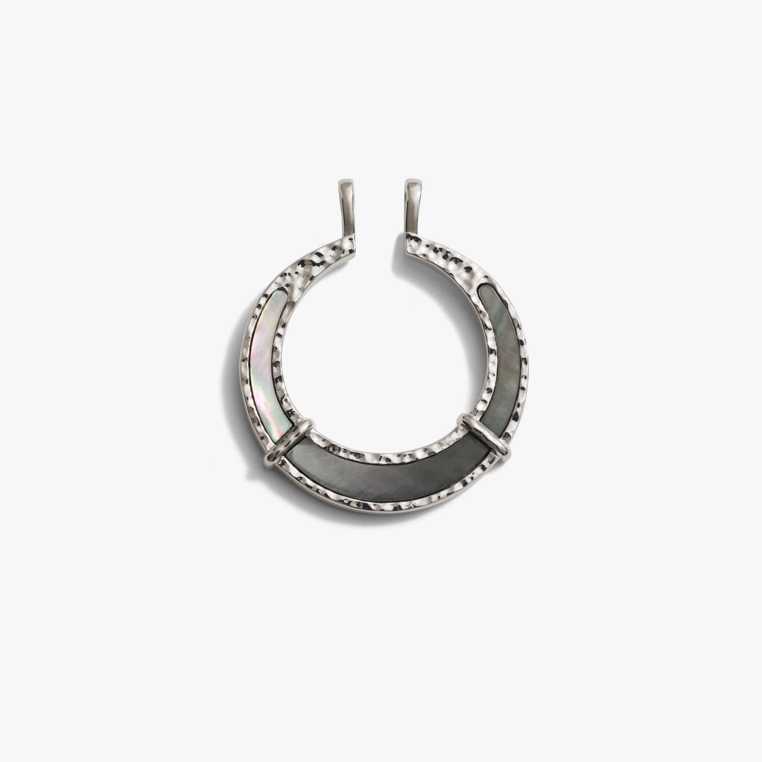 Awe Inspired Pendants Sterling Silver Black Mother of Pearl Goddess Halo
