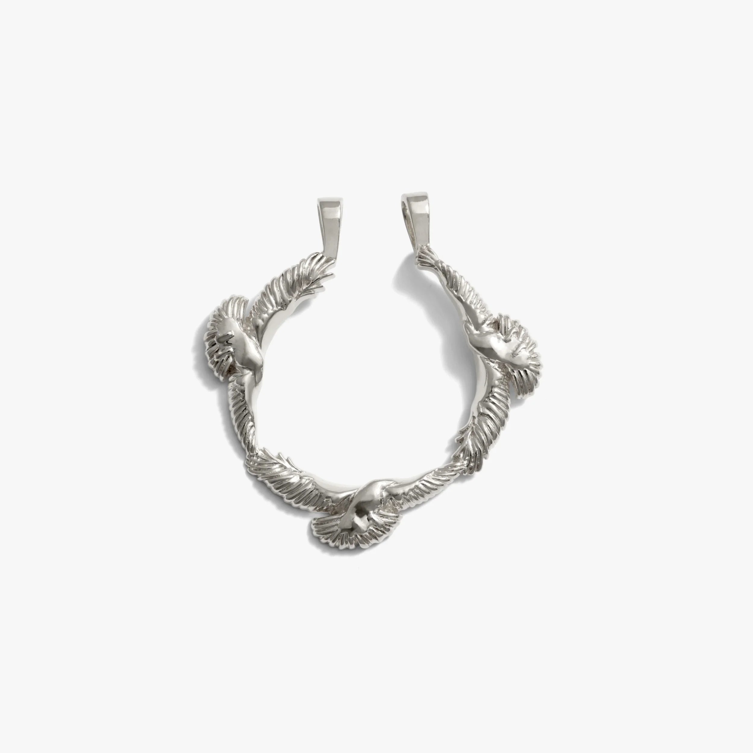 Awe Inspired Pendants Sterling Silver Raven Halo