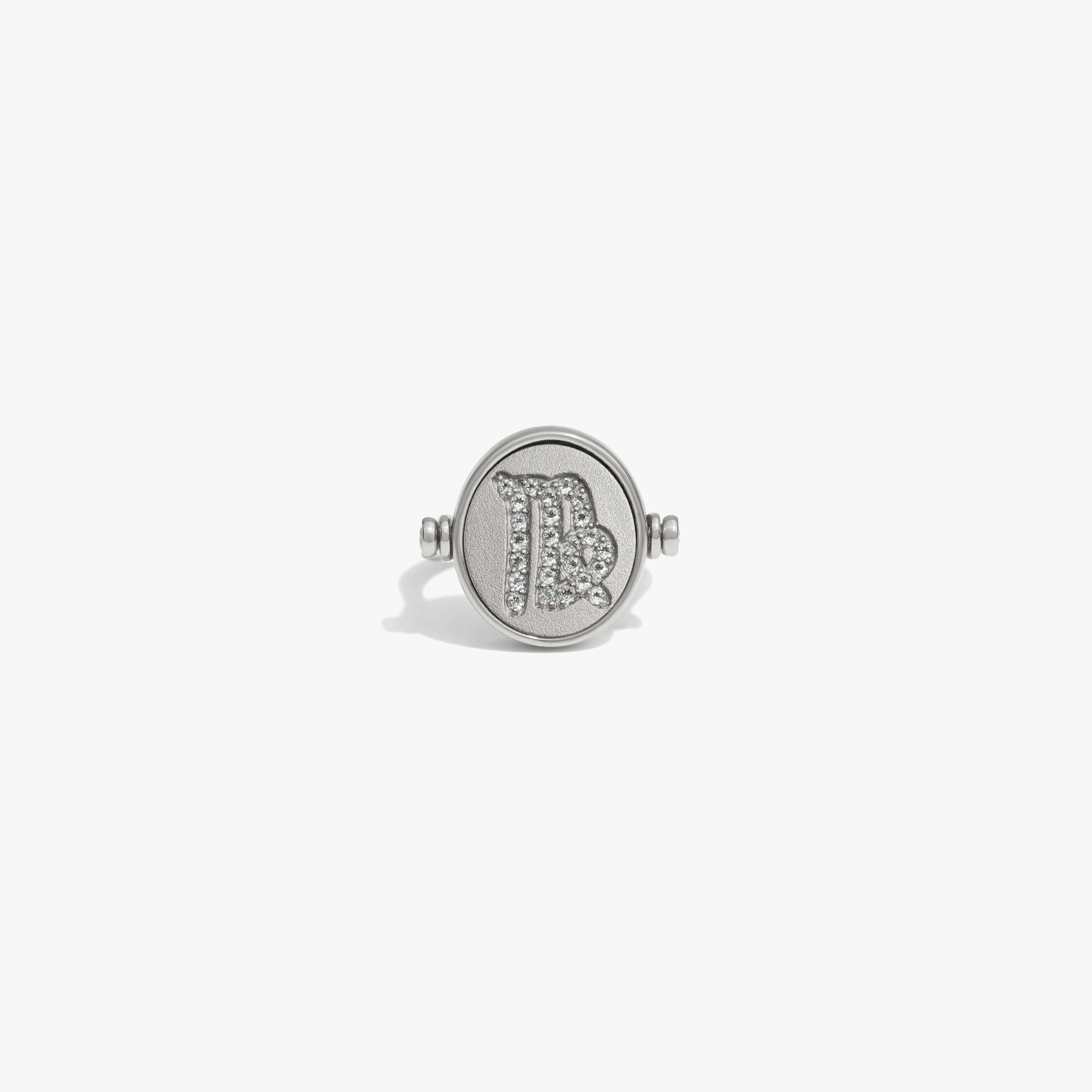 Awe Inspired Rings 925 Sterling Silver / Virgo / 5 Special Offer Zodiac Element Flip Ring