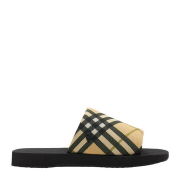 Burberyy Checkered Trek Slides In Grain (Unisex)