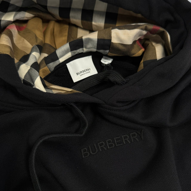 Burberry Women’s Talley Check Hoodie Black
