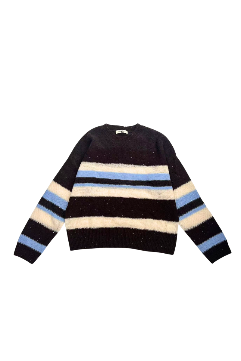 Max Simple Striped Wool Sweater_Brown