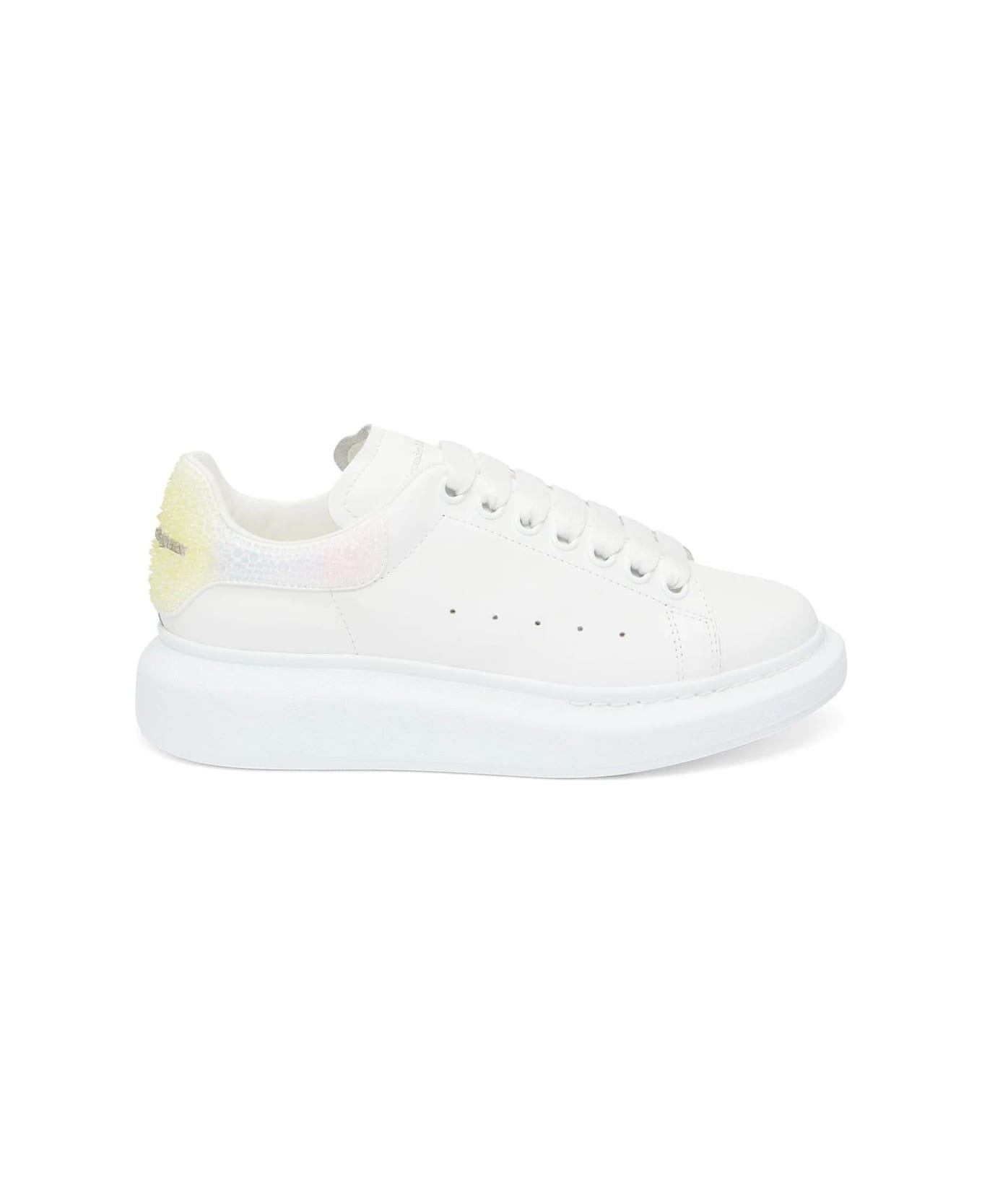 Alexander McQueen Oversized Sneaker in White/Multi Color