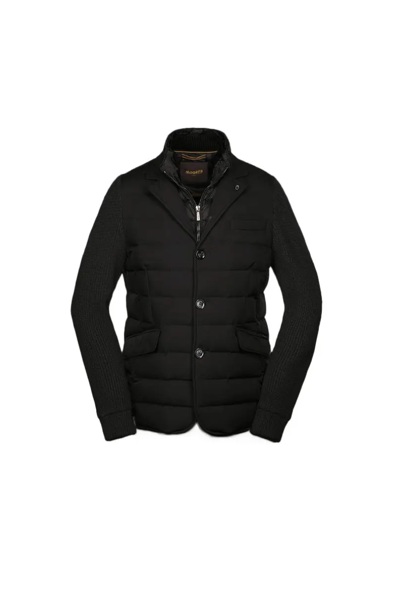 MooRER ROGERS-KNM Jacket Nero