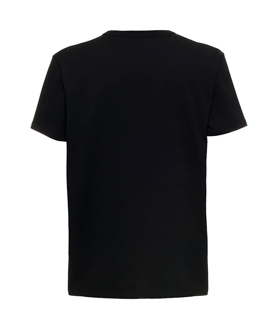 Alexander McQueen Black Cotton T-shirt With Logo Print