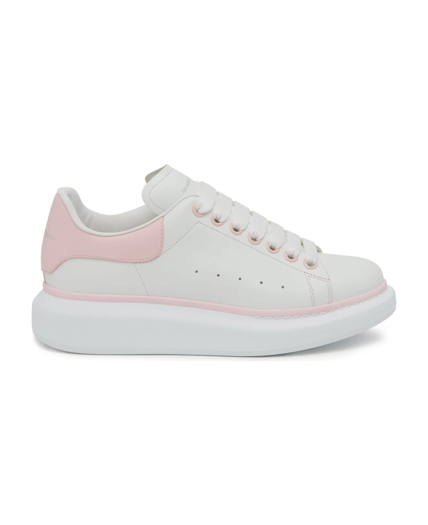 Alexander McQueen White Oversized Sneakers W Pink Tab