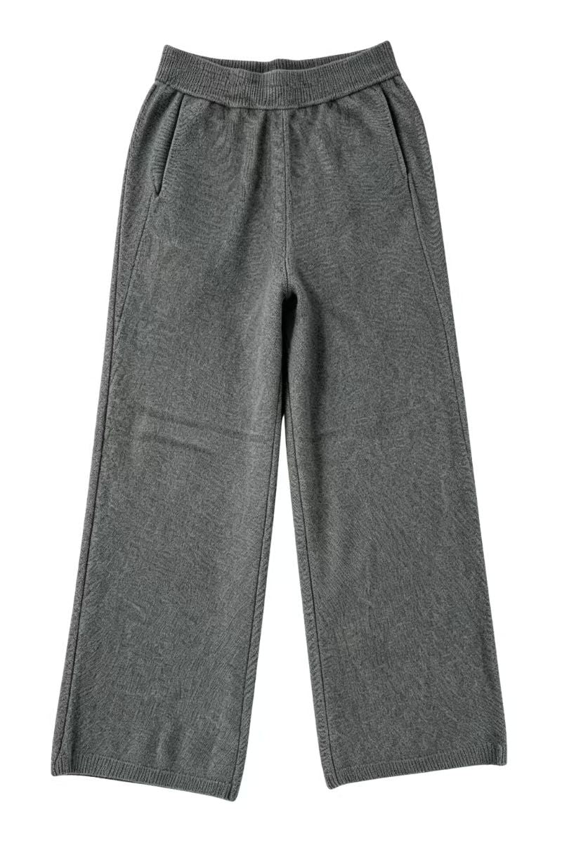 Max Simple Wide-Leg Wool Trouser Grey MSSD252612G