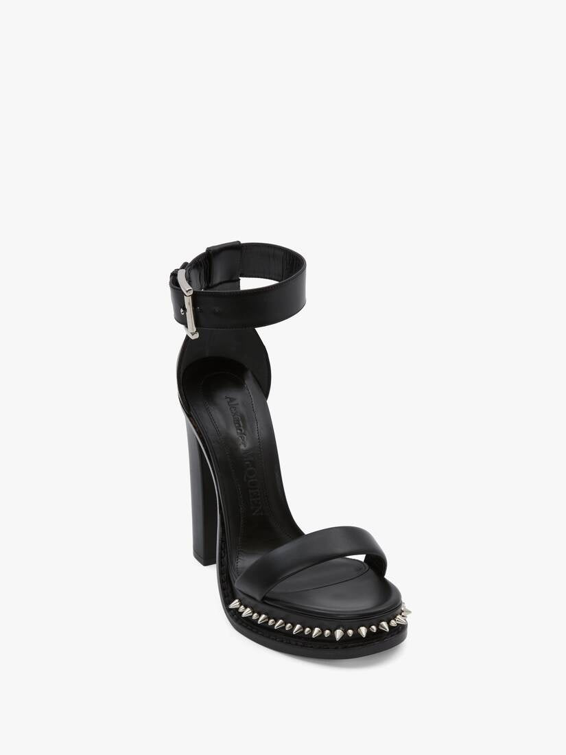 Alexander McQueen  Punk Stud Platform Sandal in Black/silver