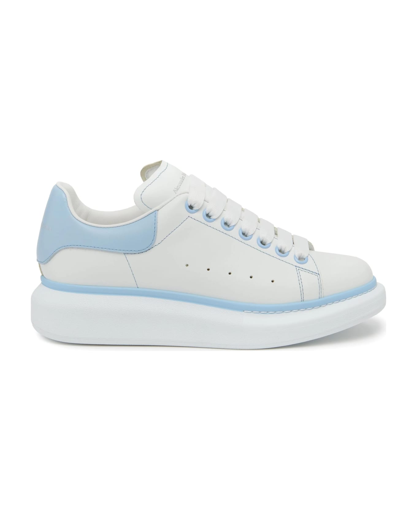 Alexander McQueen White Oversized Sneakers W Baby Blue Tab