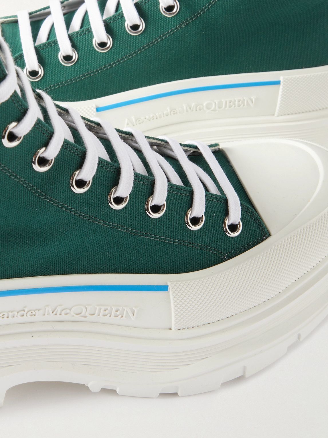 Alexander McQueen Tread Slick High-Top Sneakers 'Green White'