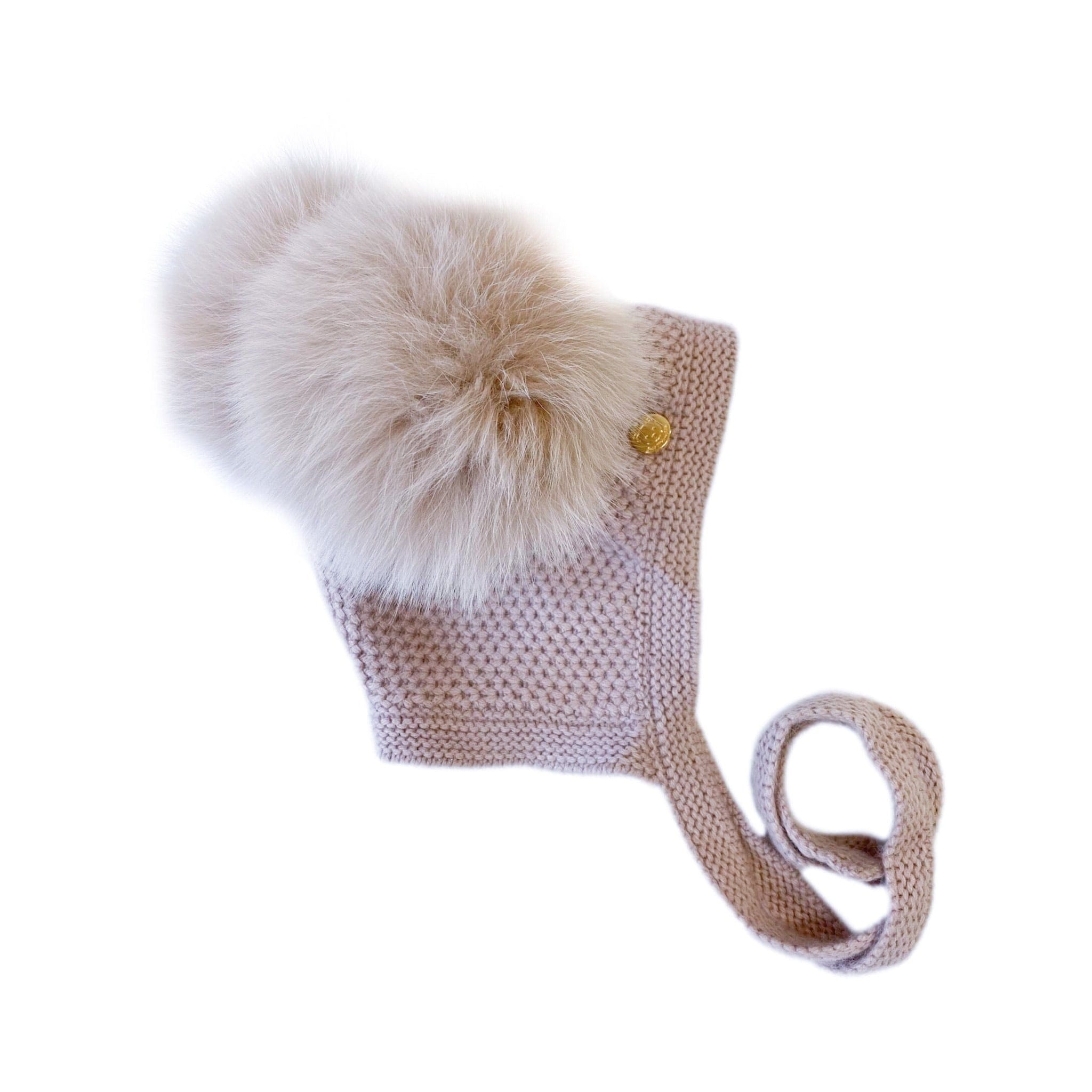 Honeycomb Dusty Pink Cashmere Bonnet - Petite Maison Kids