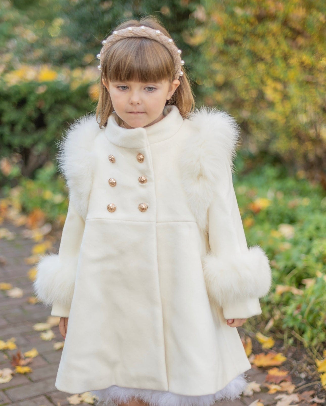 Evie Ivory Wool Coat - Petite Maison Kids
