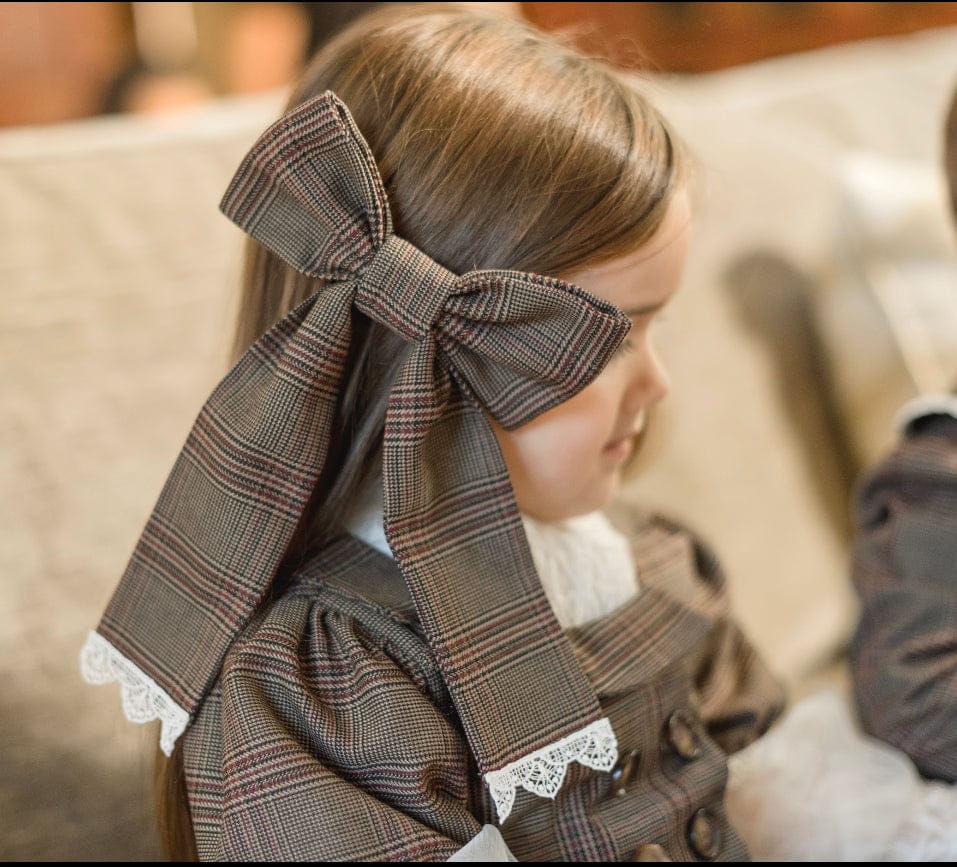 Blair Estate Tweed Hair Bow - Petite Maison Kids