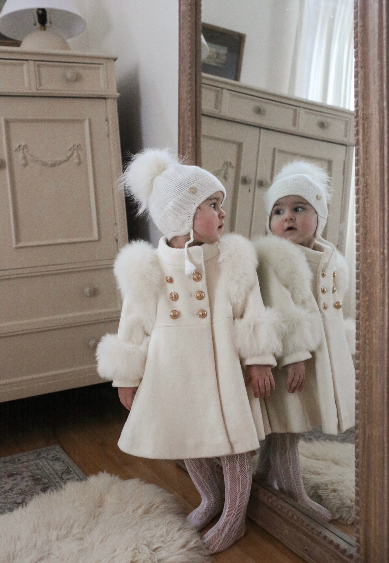 Evie Ivory Wool Coat - Petite Maison Kids