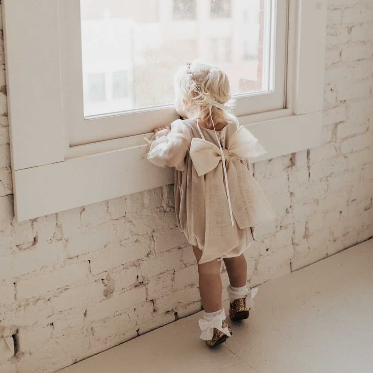 Helena Velour Romper - Petite Maison Kids