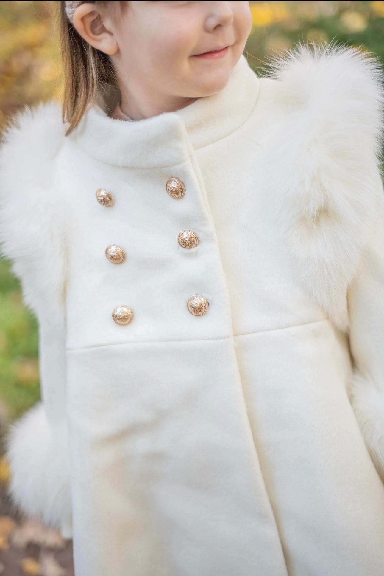 Evie Ivory Wool Coat - Petite Maison Kids