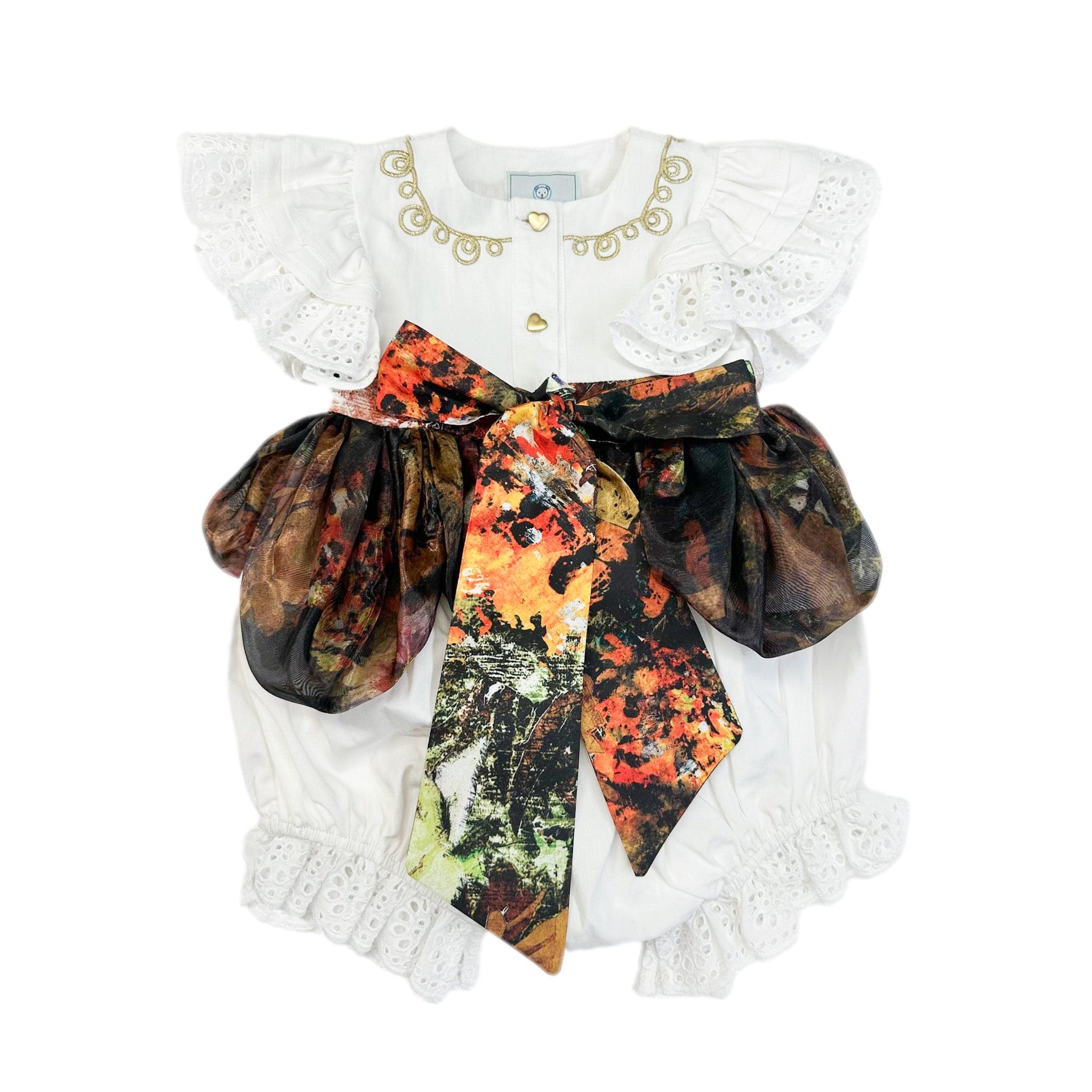 Alexis Foliage Print Romper - Petite Maison Kids