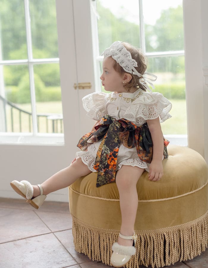 Alexis Foliage Print Romper - Petite Maison Kids