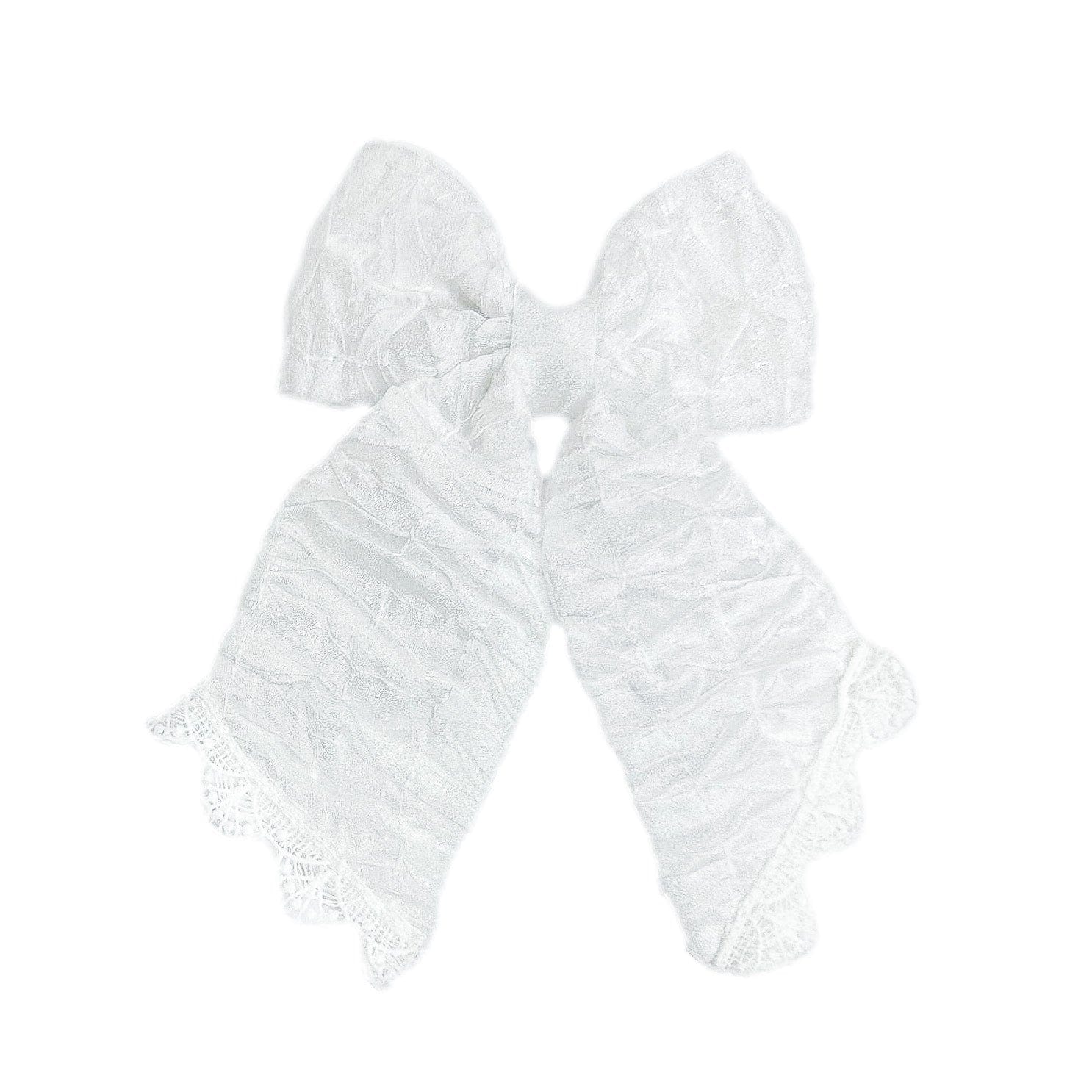 Blair White Organza Hair Bow - Petite Maison Kids
