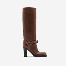 Burberry Stirrup High Boot In Brown