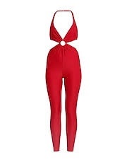 Saint Laurent Jumpsuit Jersey Mat Rouge