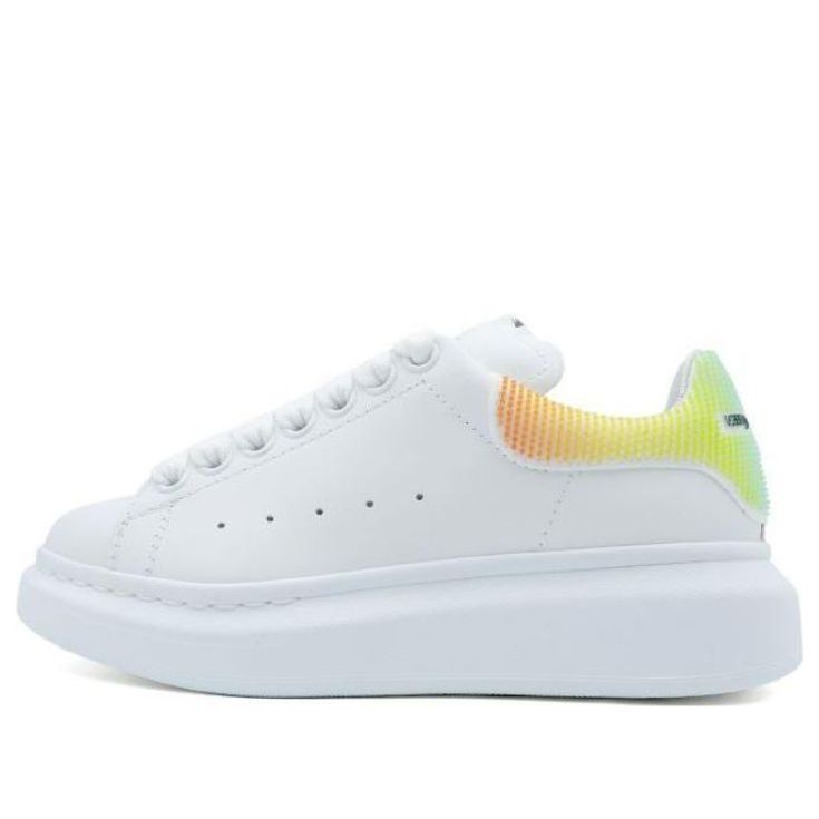 Alexander McQueen Oversized Sneaker in White/Multi Color