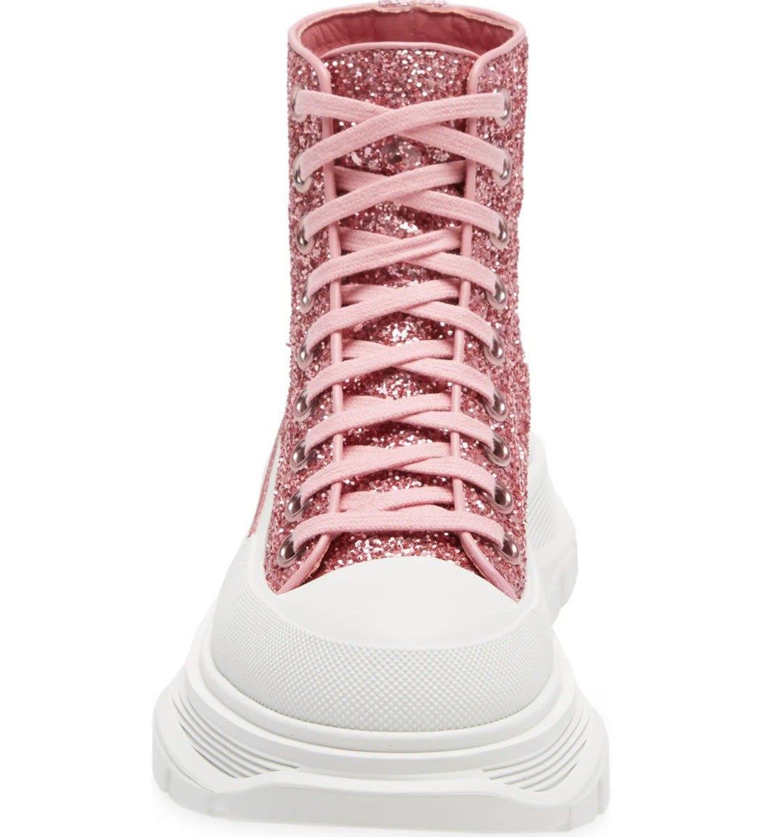 Alexander McQueen(WMNS) Tread Slick Glitter High-Top 'Pink White'