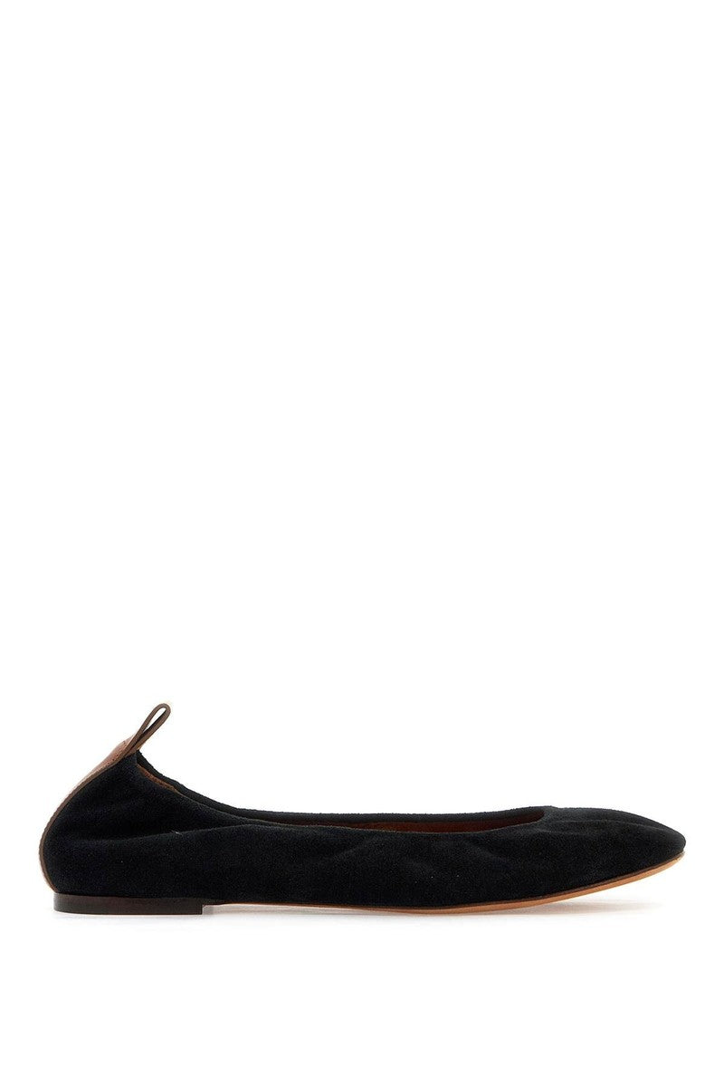 Lanvin Suede Ballet Flats For Women in Black