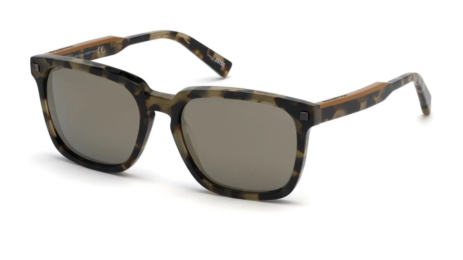 Ermenegildo Zegna Havana Tortoise Sunglasses